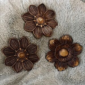 Set of Three vintage Floral Wall Decor Pieces